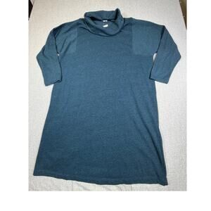 NWT Pure Jill Women XL Blue Sweater Dress Lagenlook Knee Length Long Sleeve